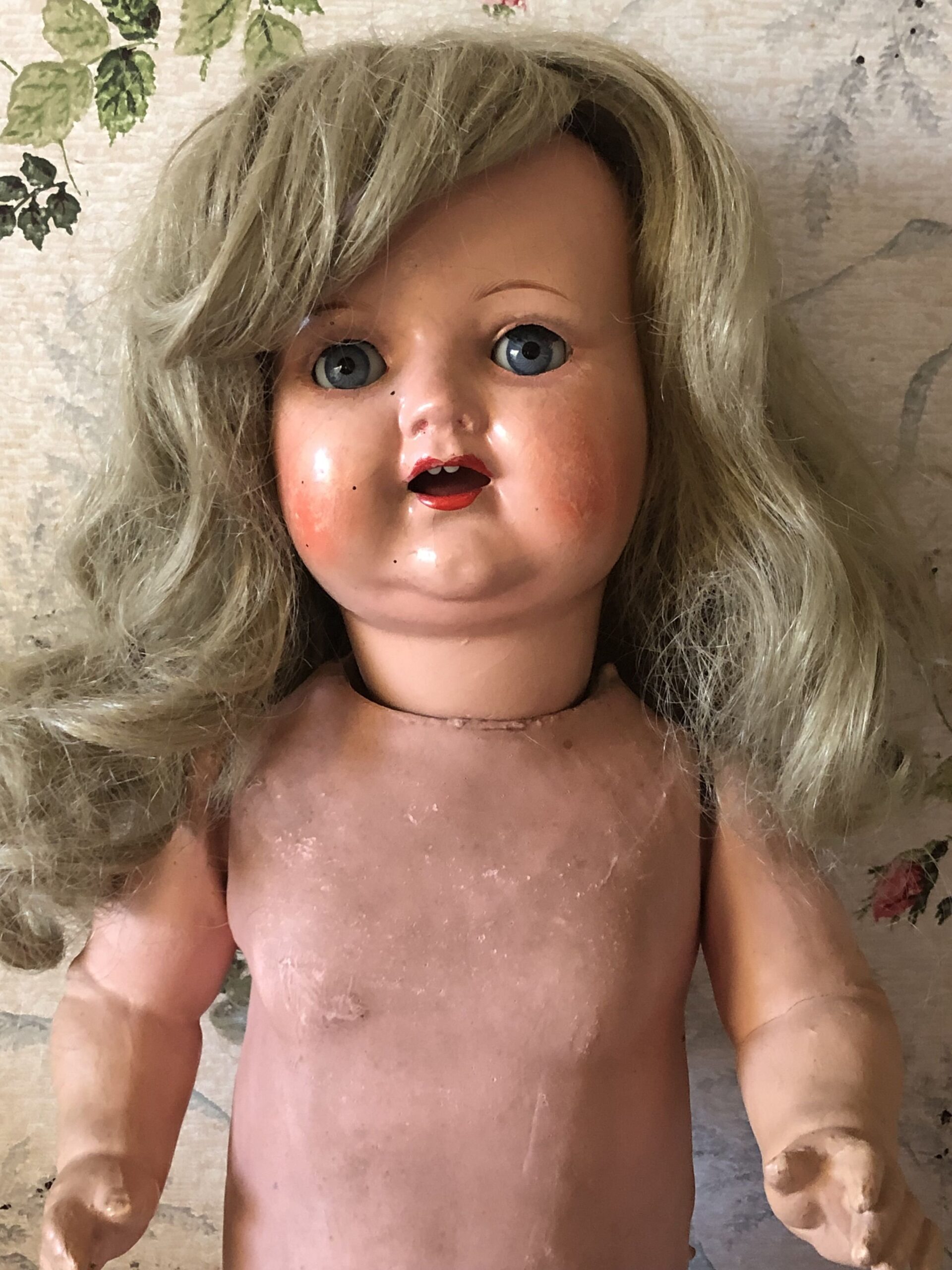 🎭 Rare Poupée Allemande à Langue Tremblante - Début XXe Siècle 🎭