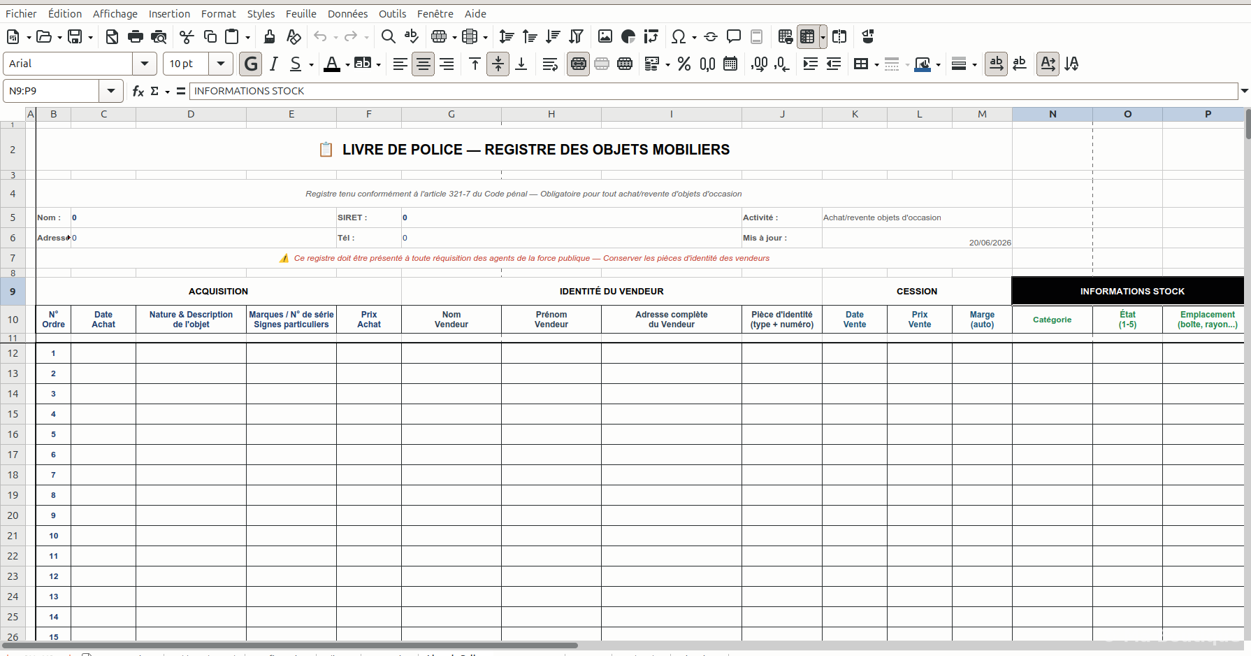 Modèle Excel de Facturation et Gestion pour Entrepreneurs – Image 4