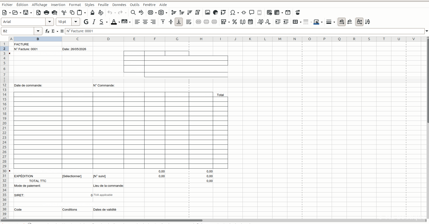 Modèle Excel de Facturation et Gestion pour Entrepreneurs – Image 5