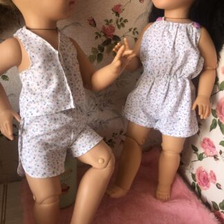 ☀️ Lot de vêtements d'été 100% coton fleuri pour poupée 60 cm style Las Reinas