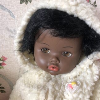 👶 Poupon Bella noir vintage — Années 70 Tête Linou 👶